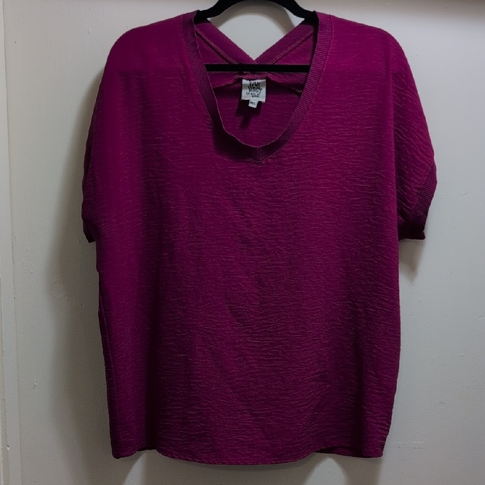 Ivy Jane Magenta Short Sleeve Top